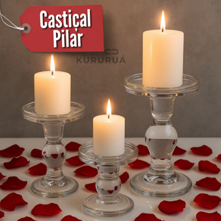 Castiçal de Vidro Porta Velas Aromáticas Mini Votiva 3 Dias Transparente em Oferta na Shopee