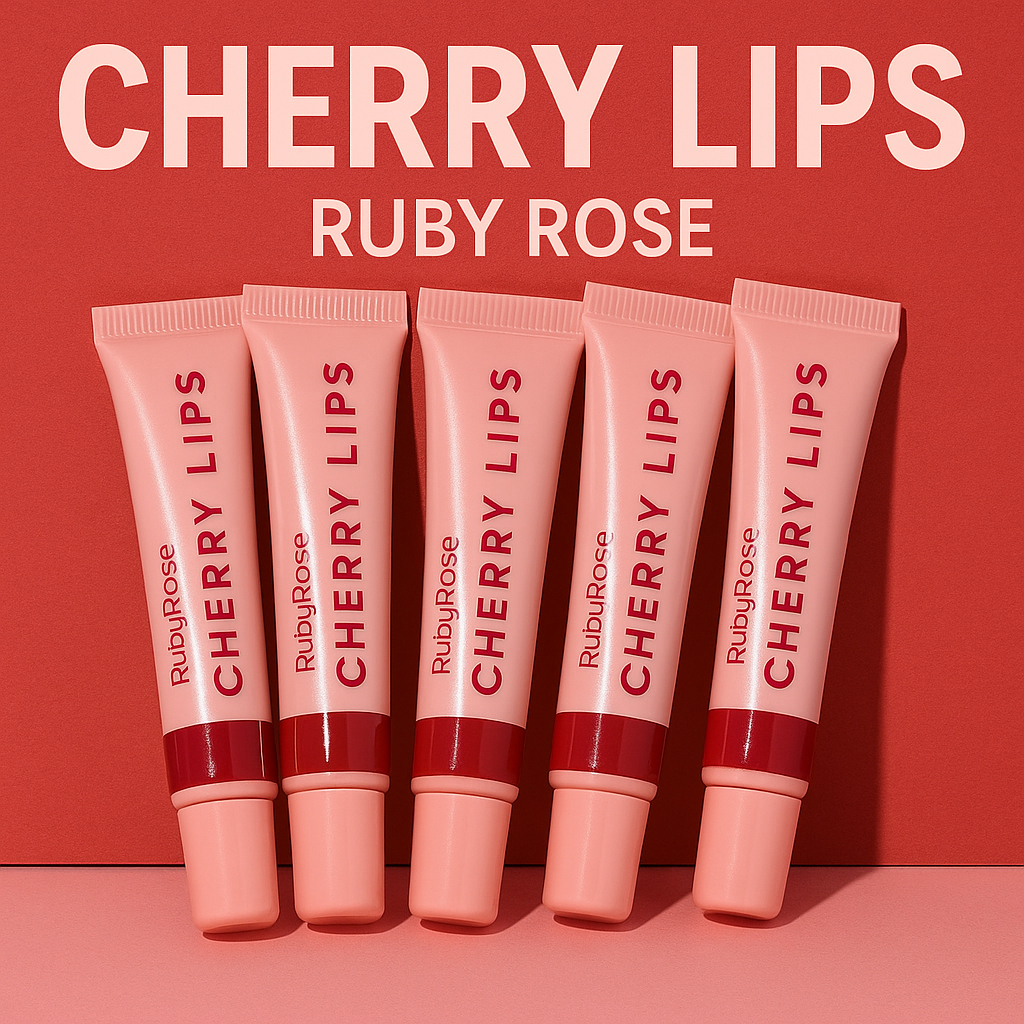 Lip Balm Labial Hidratante Líquido Cherry Lips Ruby Rose HB-L6503