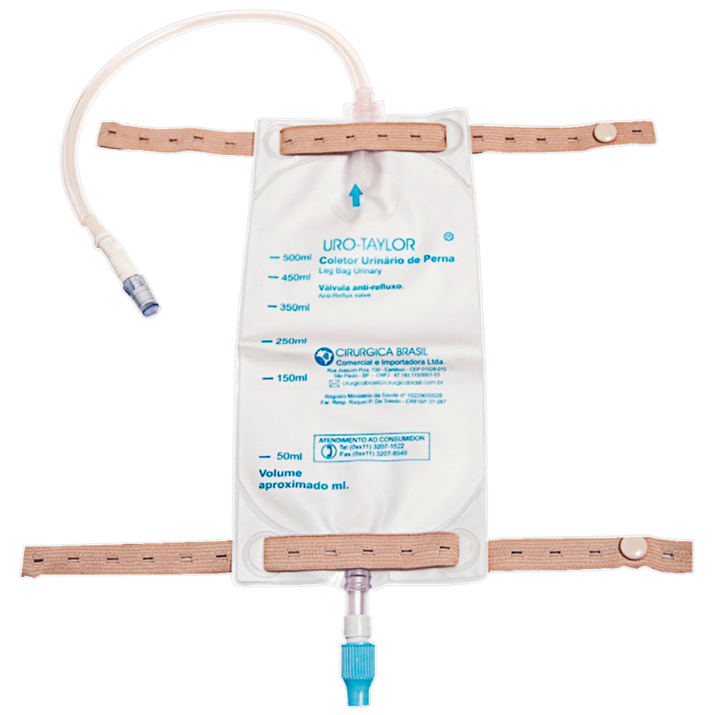 Coletor de Urina Modelo Perna 500ml e 750ml Uro Taylor - Cirúrgica Brasil