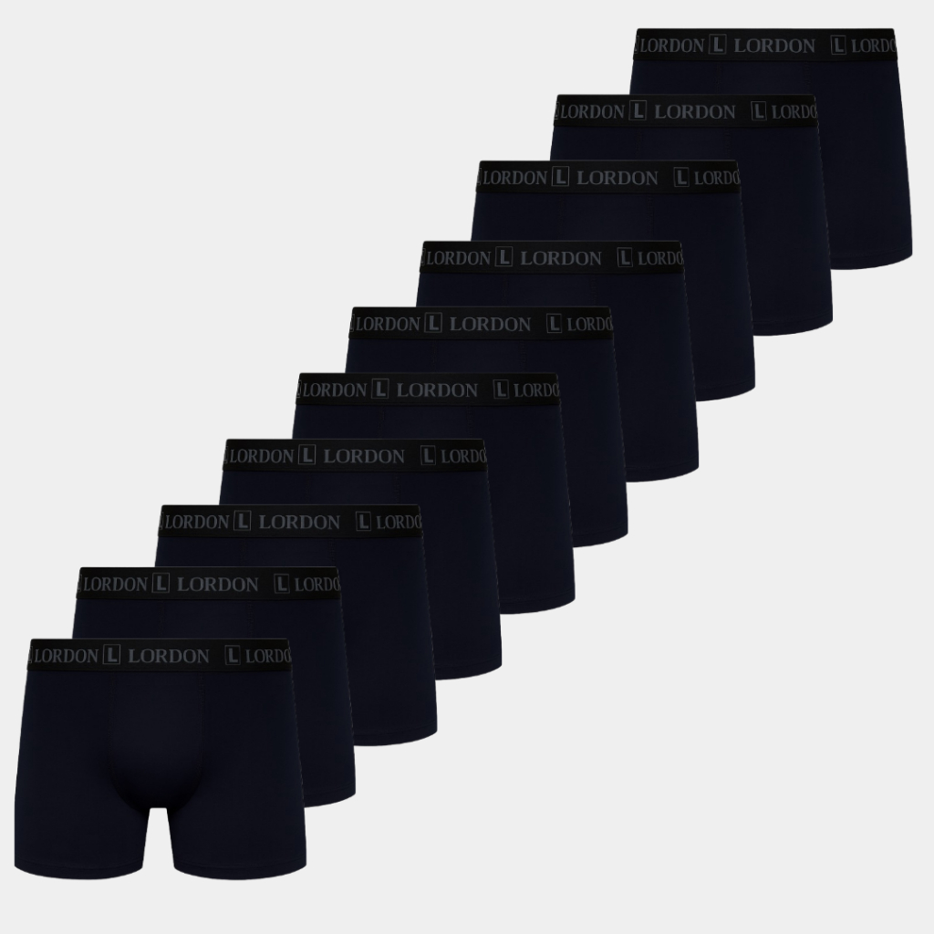 Kit 10 Cuecas Boxer Plus Size Microfibra Lisa Preta em Oferta na Shopee