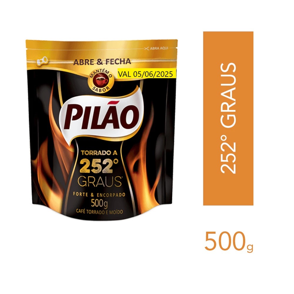 Café Pilão 252º Graus Abre e Fecha 500g