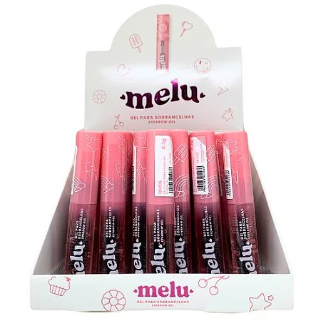 Kit Box Gel Incolor Melu Ruby Rose 24 unidades - Incolor / Natural / Embalagem Nova