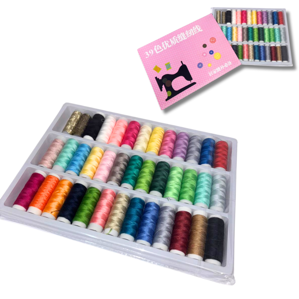Kit C/39 Retrós de linha de costura c/91mts - Cores Sortidas