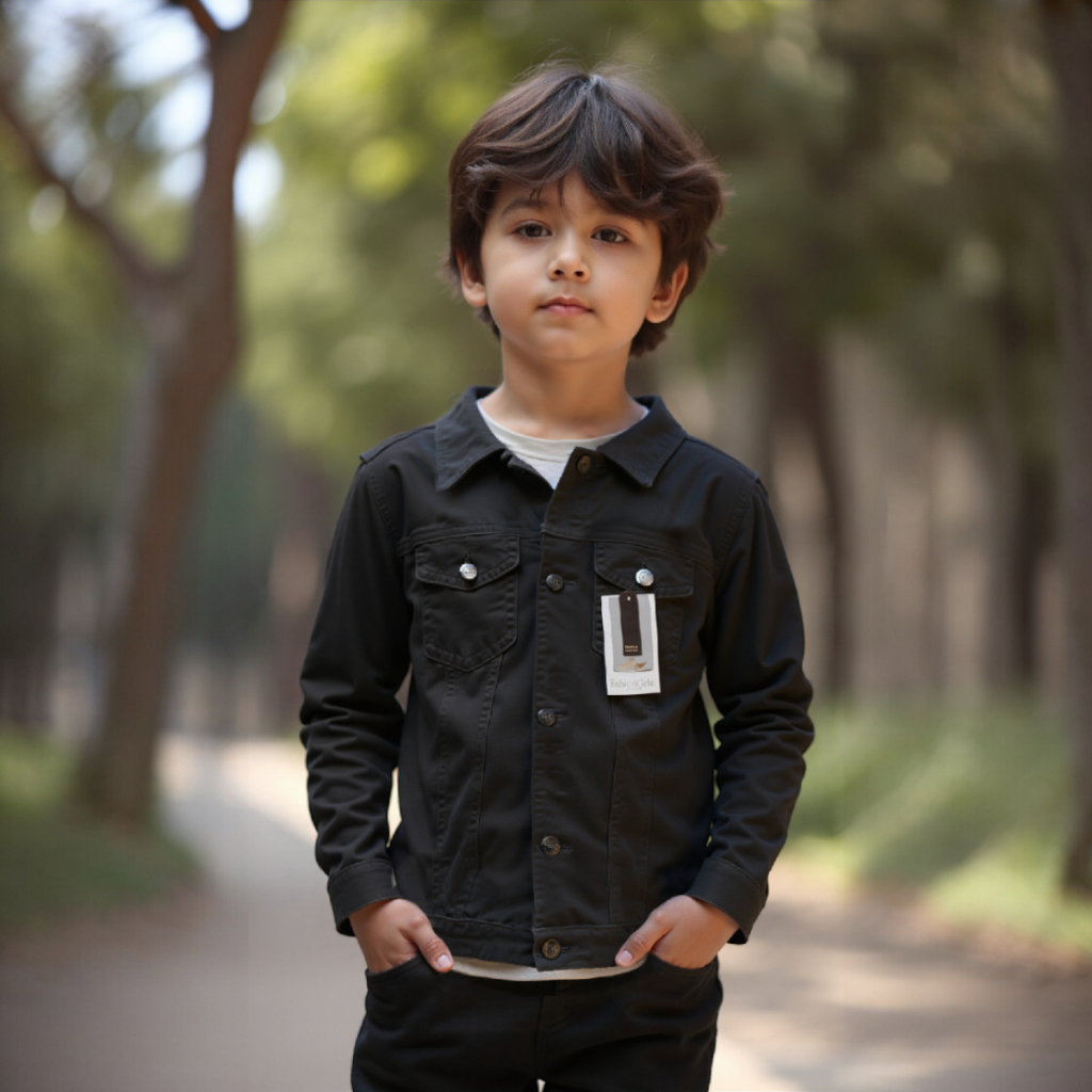 Roupa Infantil Jaqueta Casaco Jeans Preta Menino Criança Juvenil Bebê em Oferta na Shopee