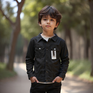 Roupa Infantil Jaqueta Casaco Jeans Preta Menino Criança Juvenil Bebê em Oferta na Shopee