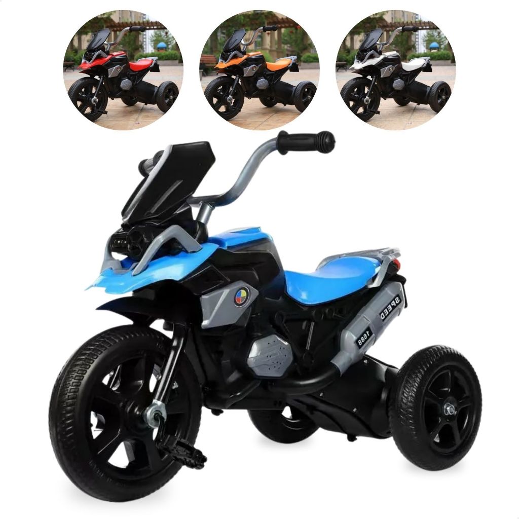 Triciclo Infantil Motoca de Passeio com Pedal 3 Rodas Brinquedo com Música