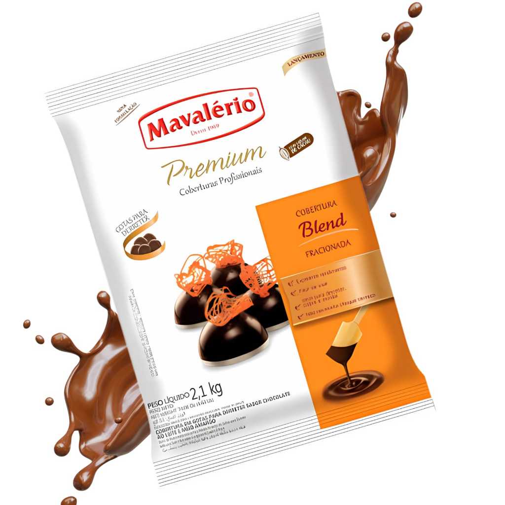 Chocolate Cobertura Fracionada Mavalério Premium Blend 2,1Kg em Oferta na Shopee