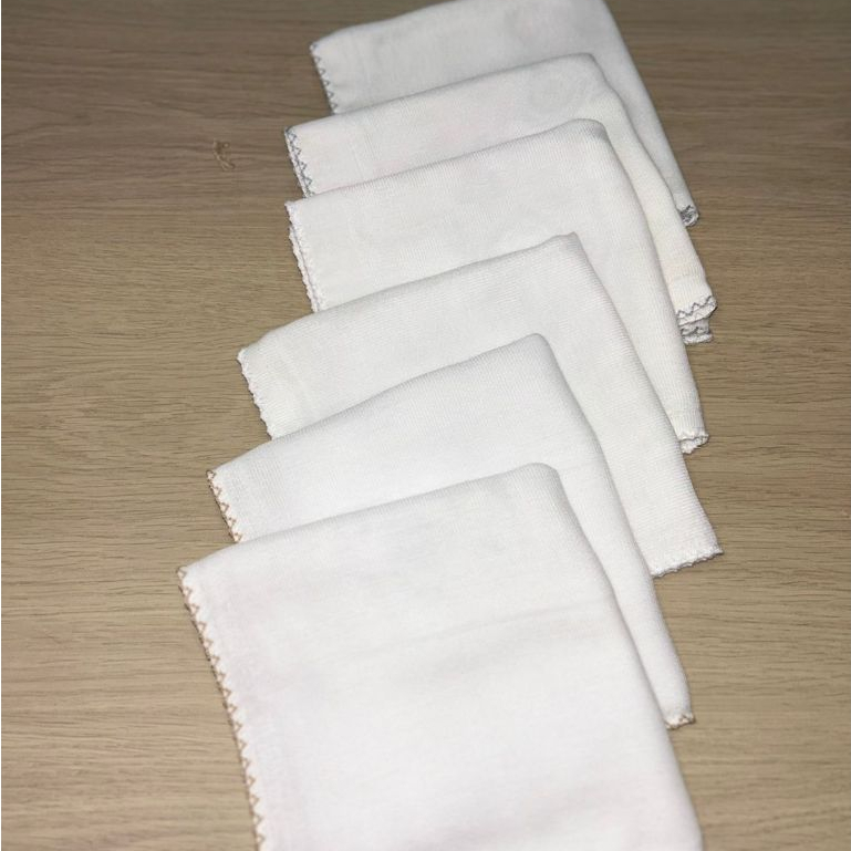 Kit c/ 6 Fraldas de Boca Babete Paninho Tecido duplo 100% Algodão Bico de Picueta Com Cores Variadas