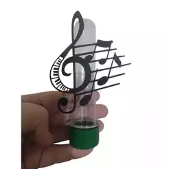 Apliques NOTAS MUSICAIS no EVA medida 10x7 - Aplique para tubete