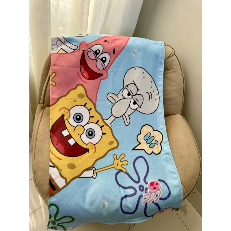 Toalha Infantil Banho Praia Algodão Bob Esponja 1,65x0,65 cm Promoção Lançamento