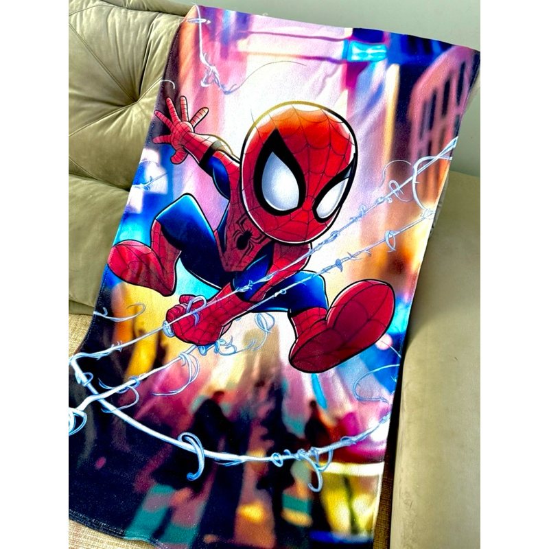 Toalha Infantil Banho Praia Algodão 1,65x0,65 cm - Homem Aranha Raios em Oferta na Shopee