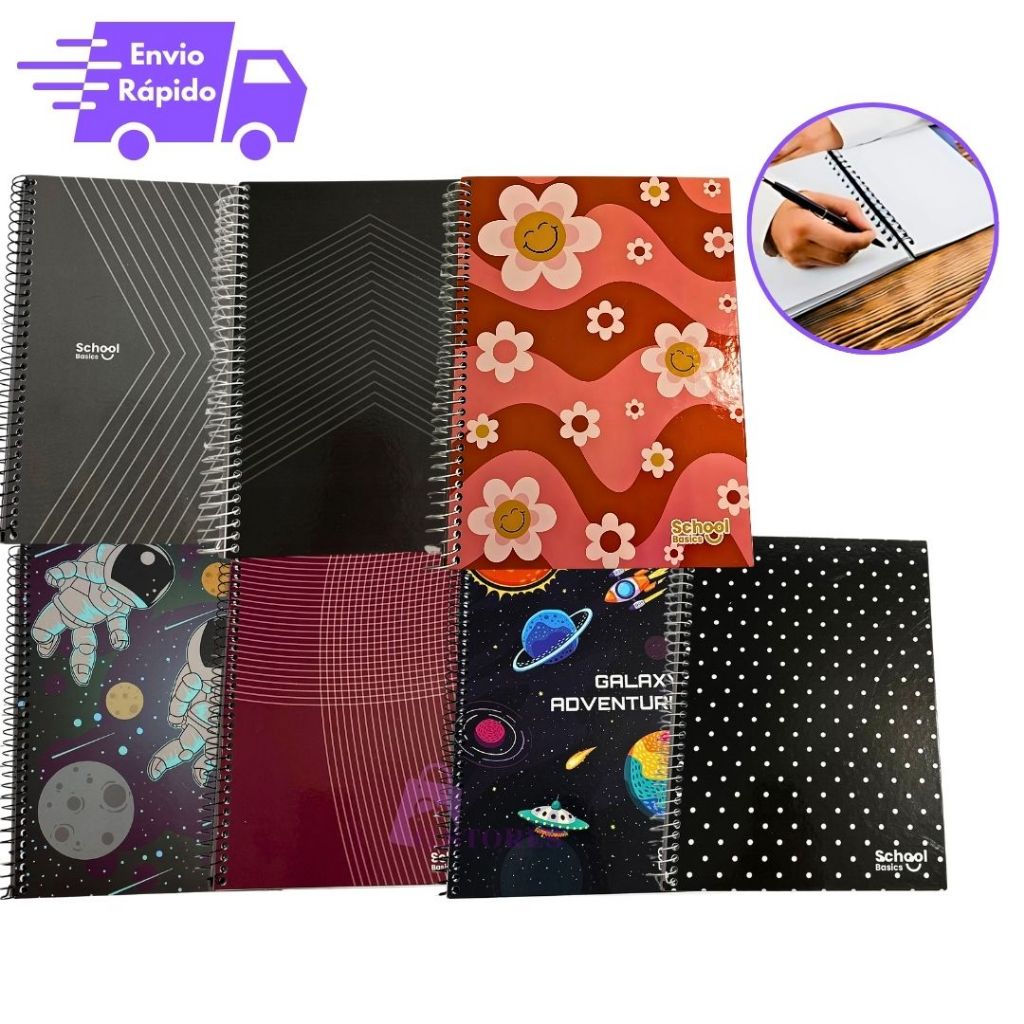 Caderno Universitário 1 Matéria 80 Folhas Capa Dura Espiral em Oferta na Shopee
