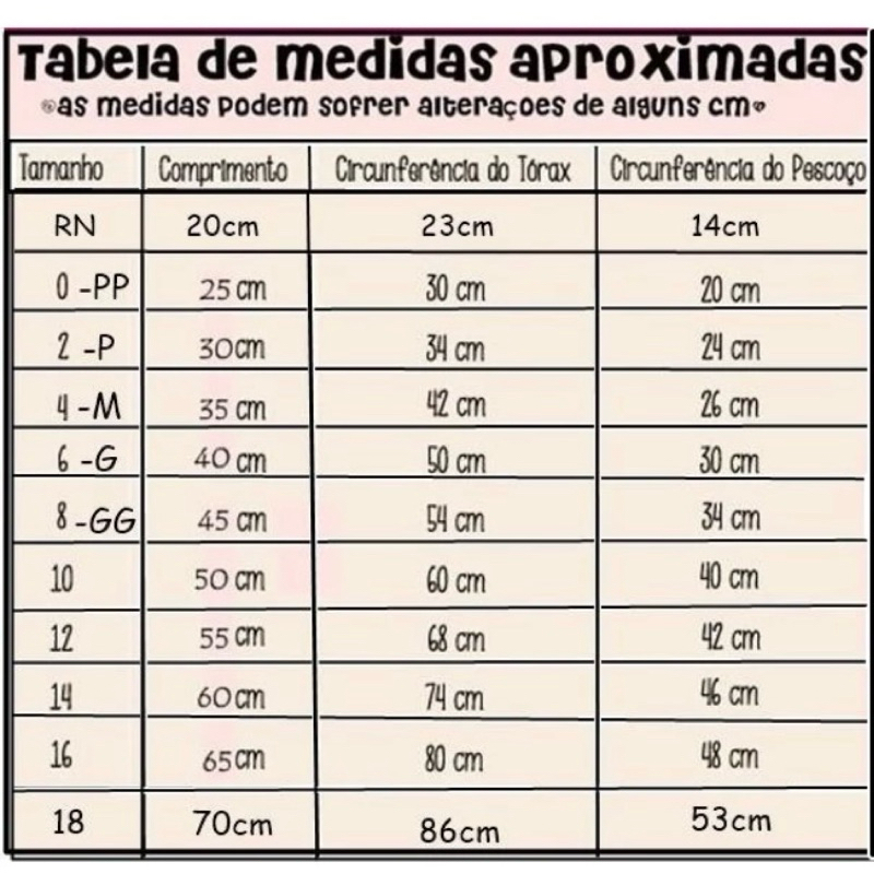 Roupinha RN em soft para filhotes de Pinther - 20cm de comprimento extra pequena cães -cachorro