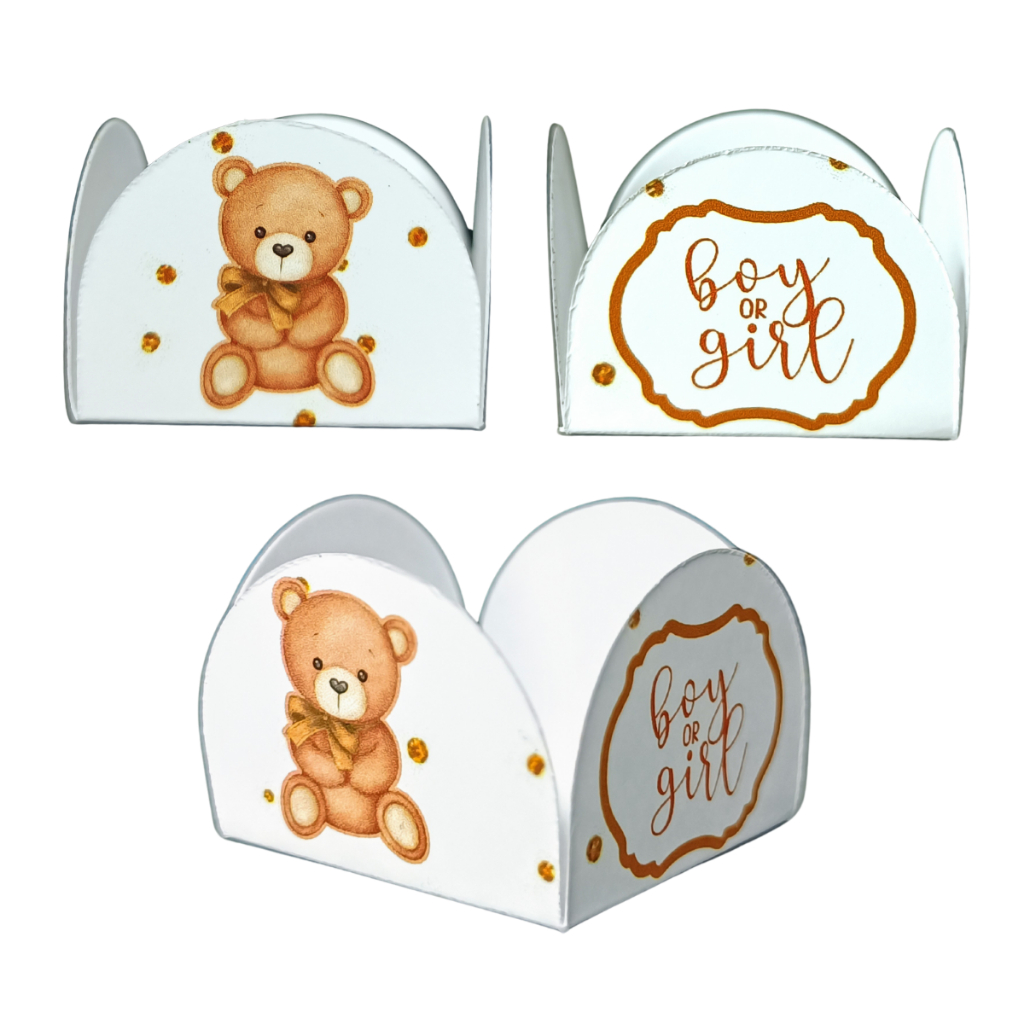 Forminha para Brigadeiro Ursinho Urso Chá Revelação Chá de Bebê Festa Aniversário Doce QUALQUER TEMA