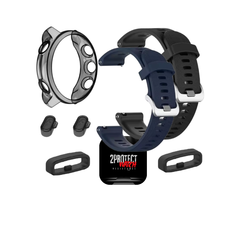 Pulseira Compativel para Garmin 245 + Capa Proteção Plugs Anel Passador