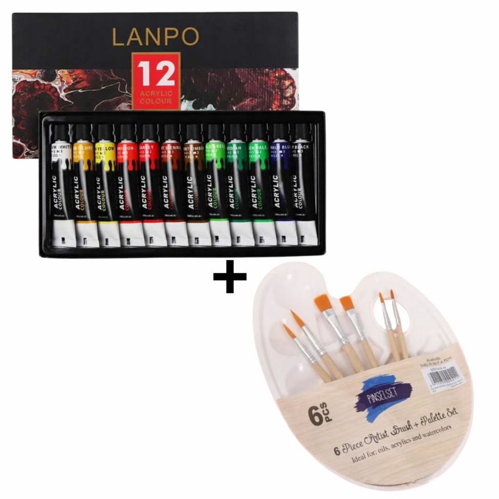 Conjunto De Tinta Acrílica De 12 Cores 12ml, Para Pintado À Mão, Desenho De Cera, Pintura De Parede, Grafite De Pneu, Fa