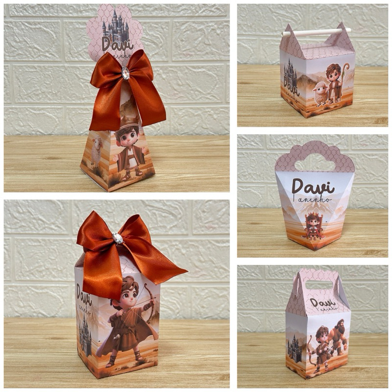 Kit Festa Davi e Golias Rei Davi (Pegue e Monte) Personalizados Lembrancinha Festa Mesversario