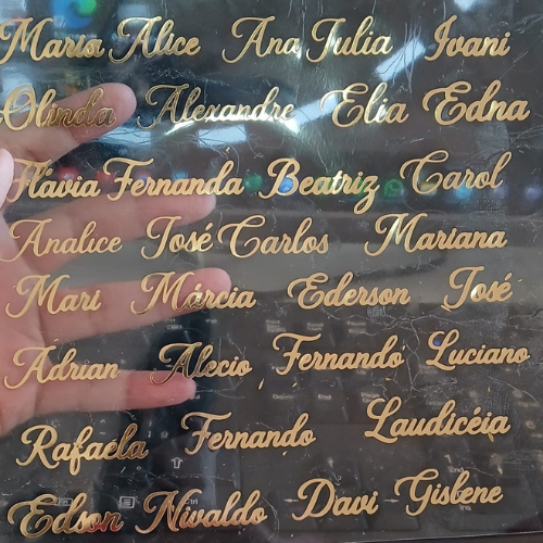 Adesivos Termocolantes Filme de Recorte com Nomes Sob Medida - Ideal para porta joias e outros