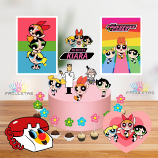 Kit Festa Só Um Bolinho MENINAS SUPERPODEROSAS Enviar Nome/Idade IMEDIATAMENTE em Oferta na Shopee