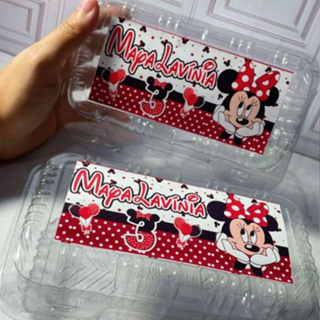 102 Rótulos adesivo para marmitinha Minnie vermelha/Marmitinha Minnie vermelha/Adesivo em Oferta na Shopee