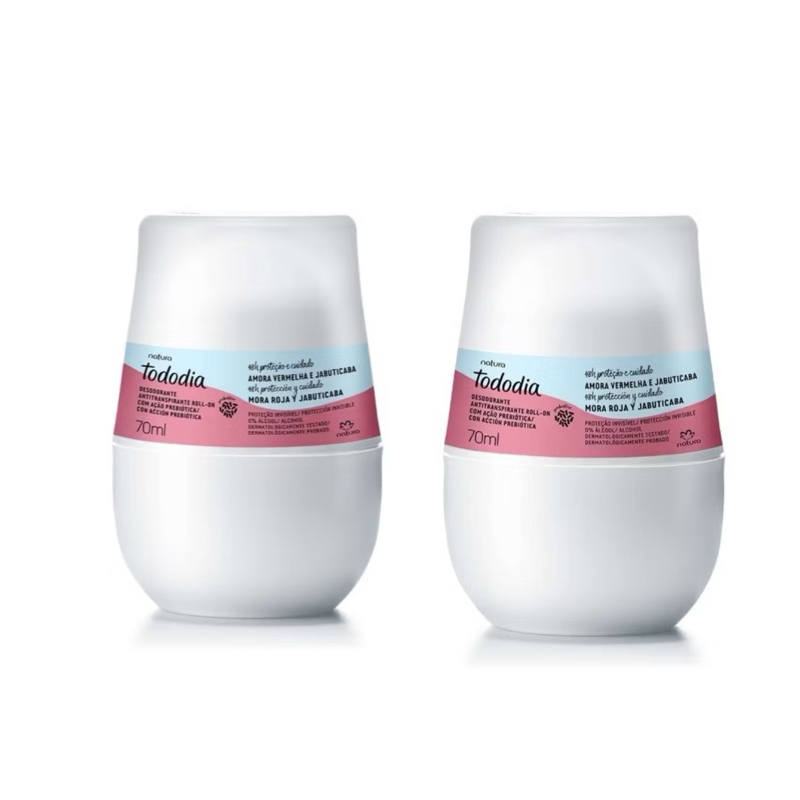 kit 02 Desodorante Antitranspirante Roll-On Feminino Amora vermelha e jabuticaba