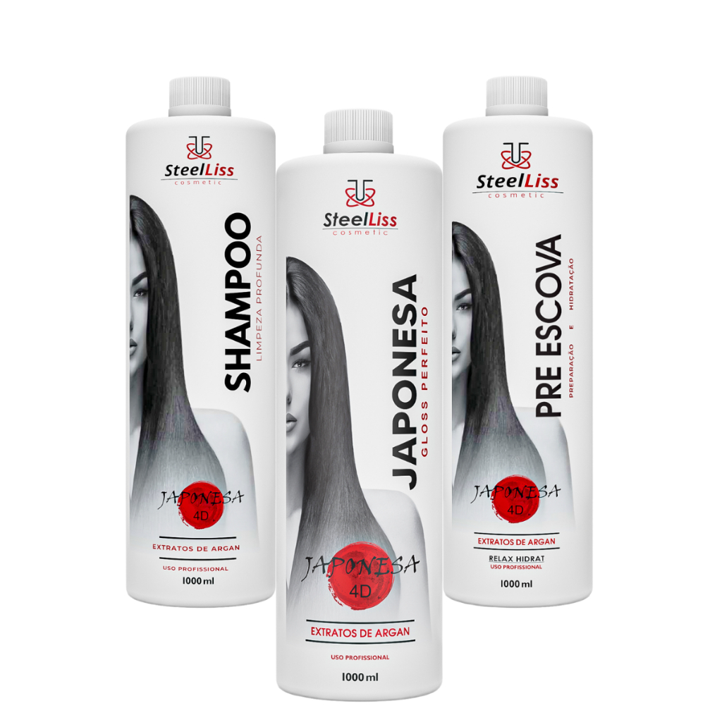 Kit Progressiva Pré Escova Preparação Orgânica  + Alisamento Definitivo Japa 4d