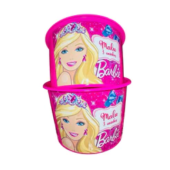 5 Baldinhos de Pipoca Personalizado Barbie