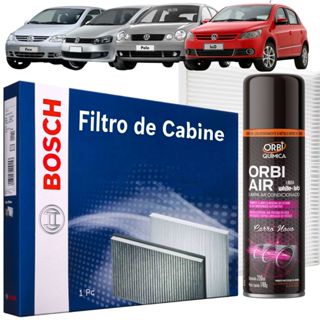 Filtro Ar condicionado Polo Fox Voyage Gol G5 G6 G7 BOSCH + Limpa Ar ORBI em Oferta na Shopee