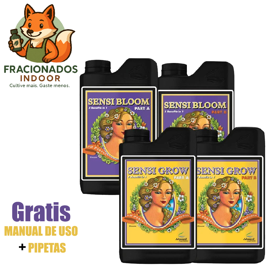 Fertilizante Advanced Nutrients Sensi Grow + Bloom A e B – 4x50mL