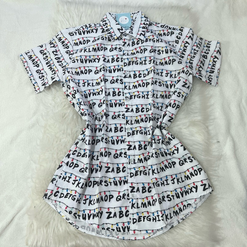 Camisaria camisa botão stranger things unissex