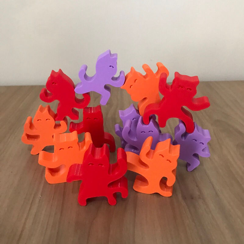 Quebra Cabeca Equilibrio GATO Puzzle Jogo Educacional Infantil Impressao 3d
