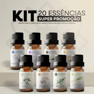 Kit com 20 Essências Para Aromatizador e Difusor Elétrico a Base de Água em Oferta na Shopee