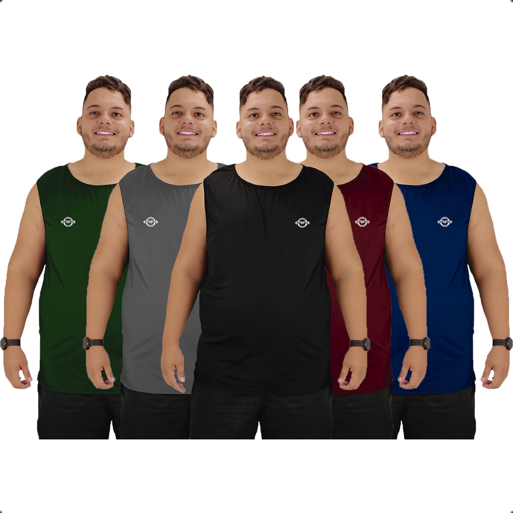 Camiseta Regata Plus Size Grade Dry Fit Masculina Verão Praia Sol Piscina em Oferta na Shopee