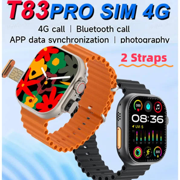 Cartão SIM T83 , Rede Celular , Chamada 4G , Conexão Bluetooth , Fones De Ouvido ,smartwatch , Suporte Esportivo , APP