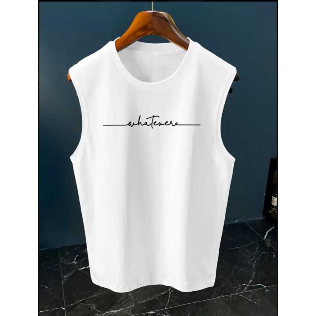 Camiseta Regata Carta Grafica Masculina  Blusa 100% Algodão Blusa Cavada em Oferta na Shopee