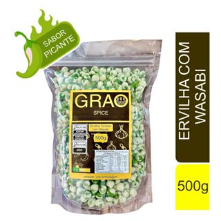 ERVILHA TORRADA CROCANTE COM WASABI 500G EM SACO ABRE FECHA FACIL POUCH LACRADO DA GRAO SPICE em Oferta na Shopee