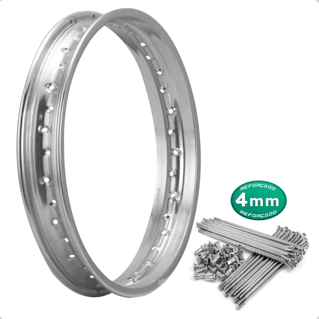 Aro 17 Traseiro 17x2.15 Bros 125 150 160 Tambor Raios 4mm