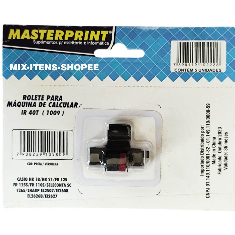 Rolete IR-40T Compatível com Calculadoras Casio Sharp Masterprint