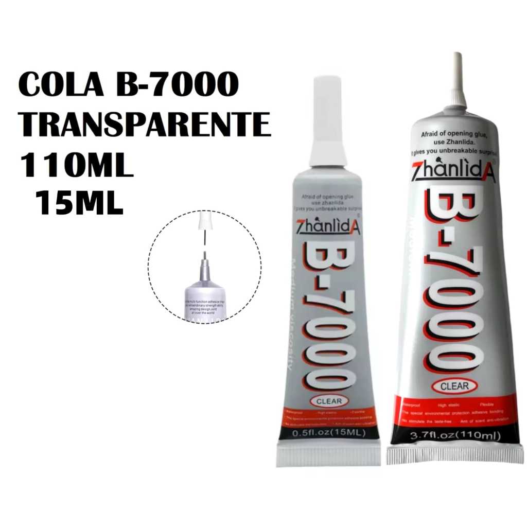 Cola Multiuso Manutenção Reparo Celular Zhanlida 15ml/110 ml B-7000 em Oferta na Shopee