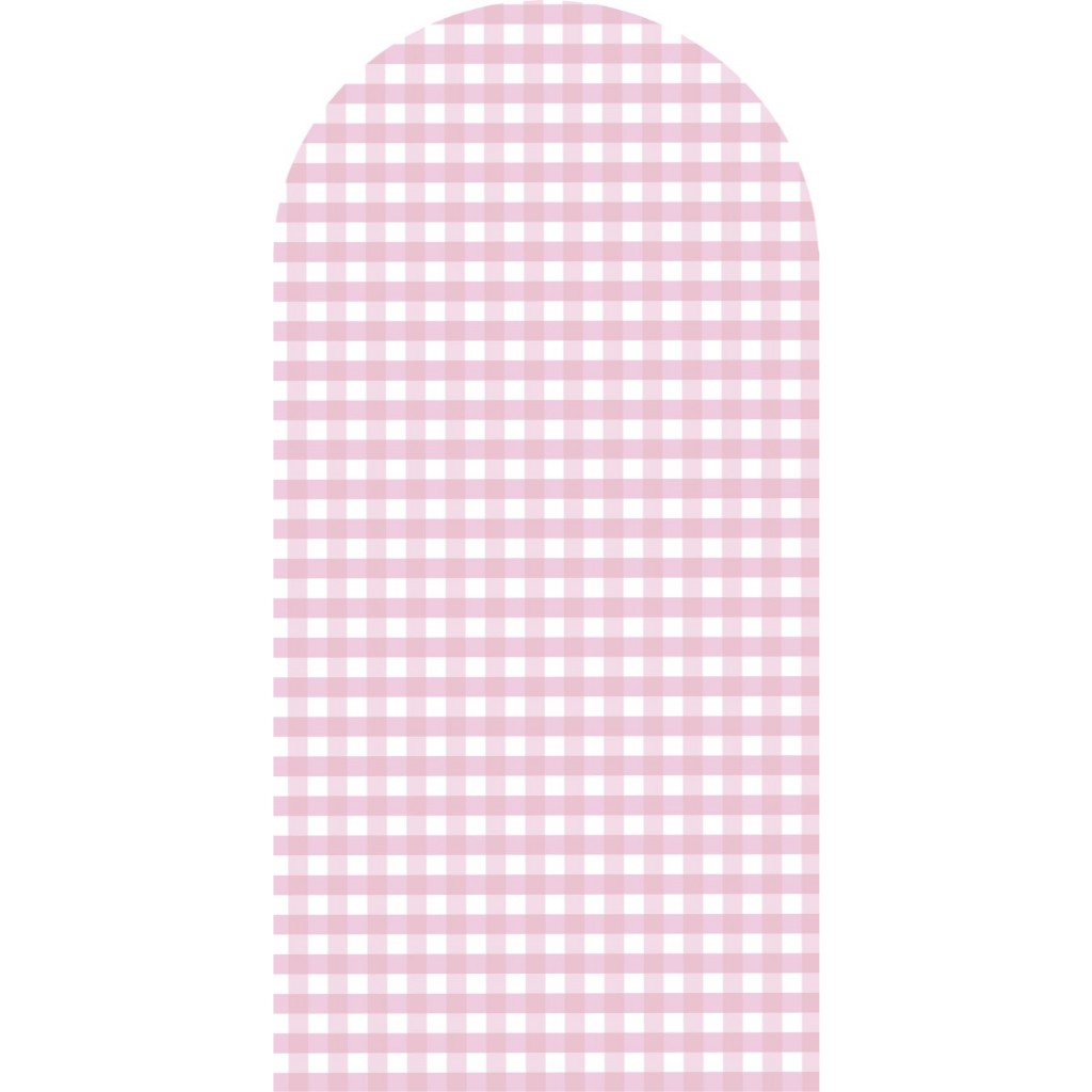 Painel de Festa Xadrez Rosa, Azul, Nude, Verde, Marrom Romano Em Tecido Sublimado Com Elástico na Borda