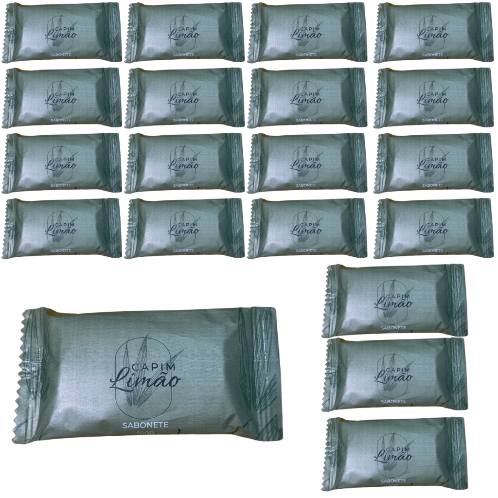 Kit Sabonete Realgems Capim Limão Em Barra De 15g Para Hotel e Pousada
