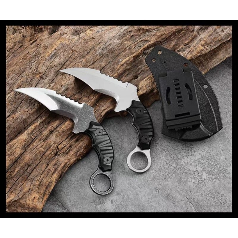 Karambit Lisa Serrilhada Bainha Polimero Full Tang C/Bainha Em Kydex SK-5 KNIFE MATRIX