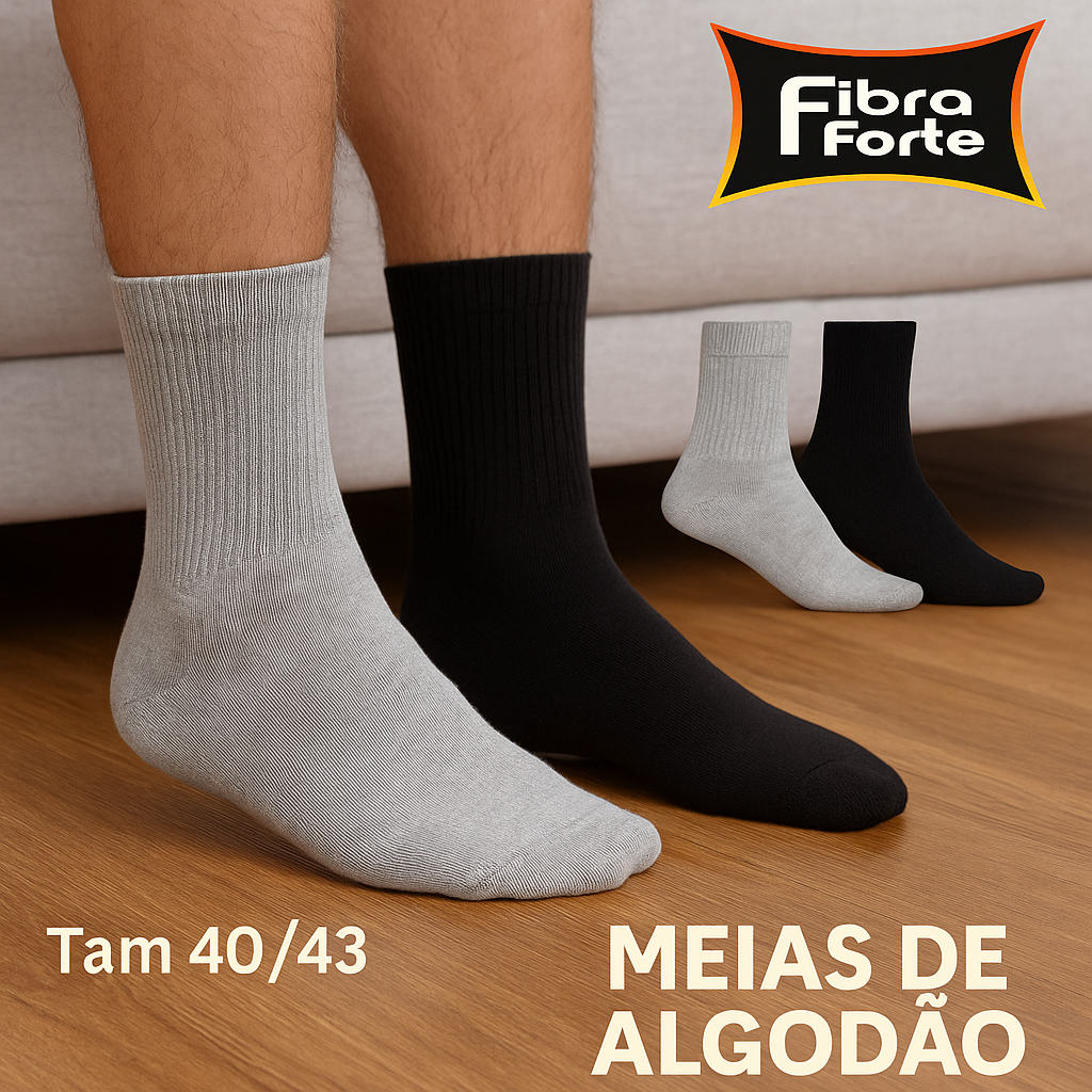 12/6/3 Pares Meia de Algodão Atoalhada Cano Alto Unissex Branca/Cinza/Preta em Oferta na Shopee
