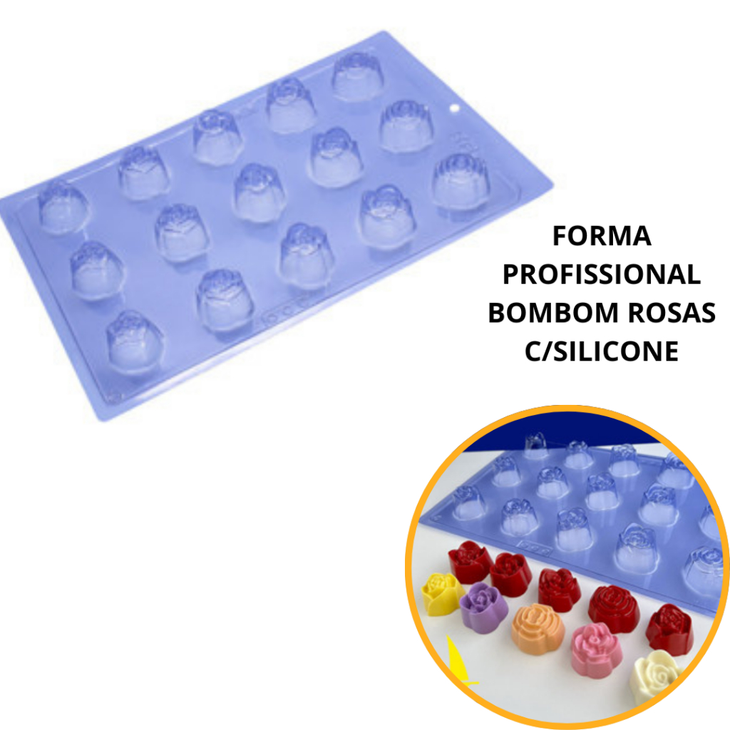 1~5 FORMA PROFISSIONAL BOMBOM ROSAS C/SILICONE P213 PORTO DIA DAS MÃES 2024 - Home & Living