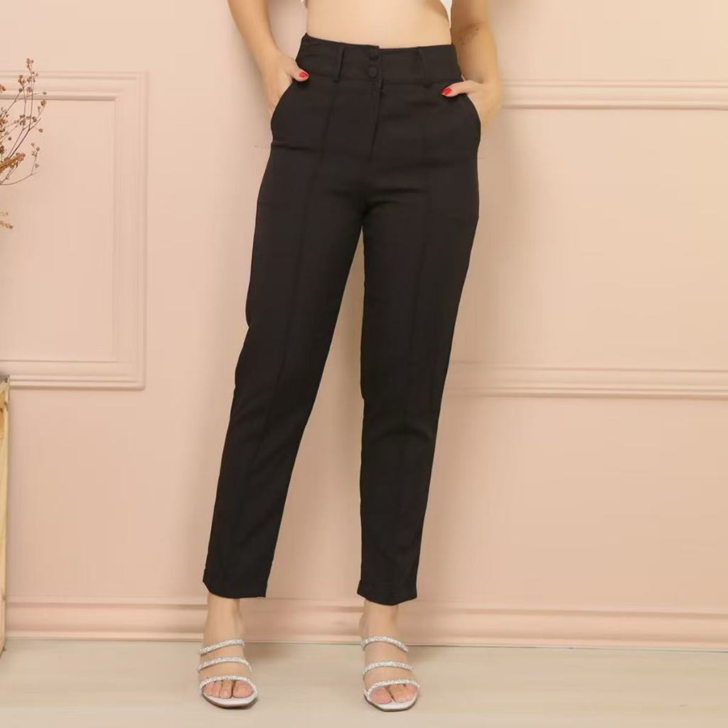 8011Calça Duas botoes Feminina Alfaiataria.linlin — imagem 2 de 2