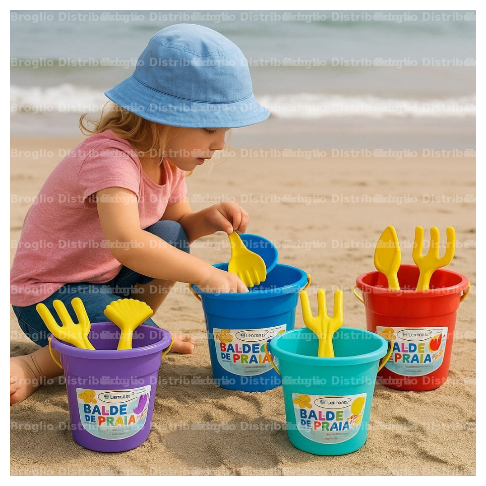Kit 3 unidades Baldinho de Praia infantil p/ diversão das crianças ou lembrancinhas de festas