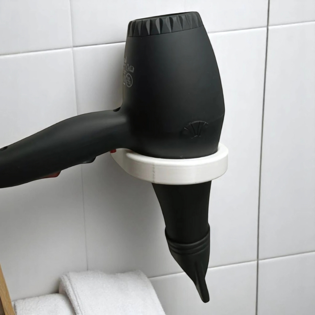 Suporte de Parede Secador de Cabelo Resistente Banheiro Organizado Salão de Beleza