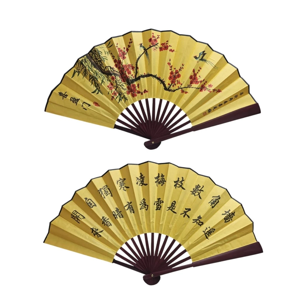 Leque de madeira oriental / 60cm aberto