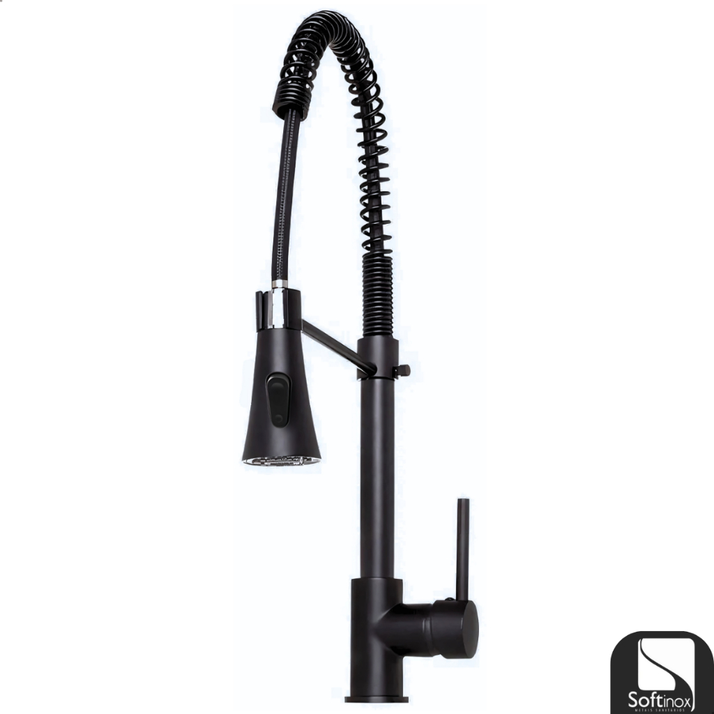 Torneira Gourmet Cozinha Monocomando Flexível 2 Jatos Bancada Luxo Black · foto 2