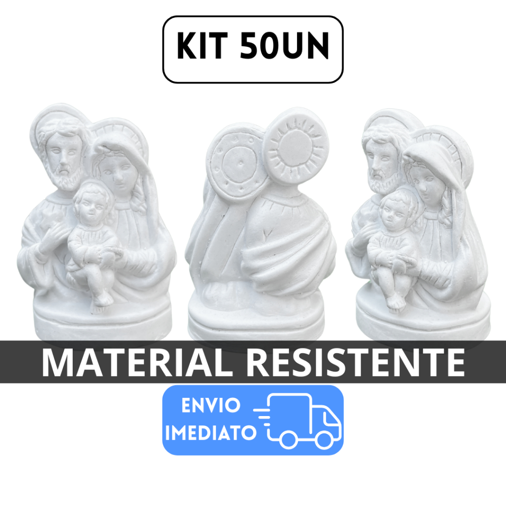Kit 50un Mini Sagrada Família Em Gesso Cru 6cm Para Caixa de Padrinho Casamento Lembrança Símbolo Religioso Personaliza em Oferta na Shopee